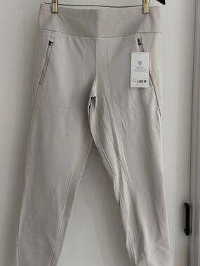 Athleta Light Beige High-Waist Jogger Pants